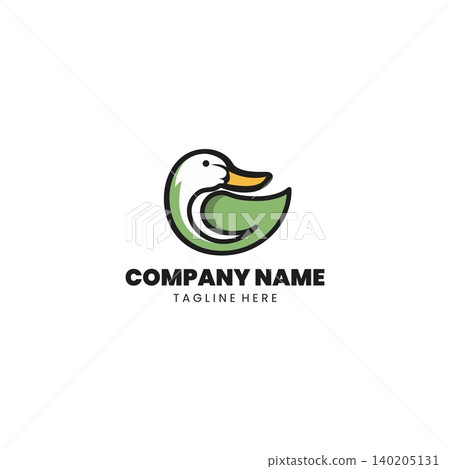 eco duck logo Design vector 140205131