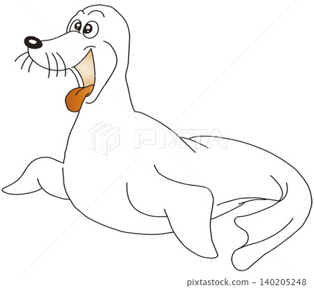 手繪動物插畫☆海豹 140205248