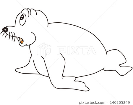 手繪動物插畫☆海豹 140205249