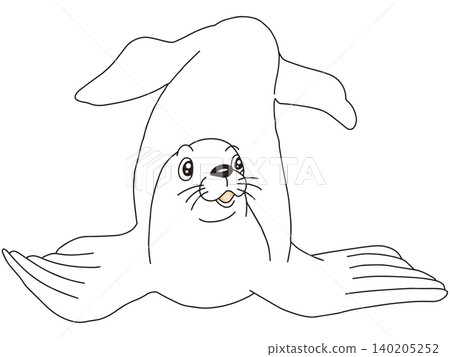 手繪動物插畫☆海豹 140205252