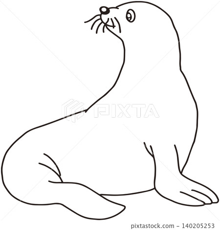 手繪動物插畫☆海豹 140205253
