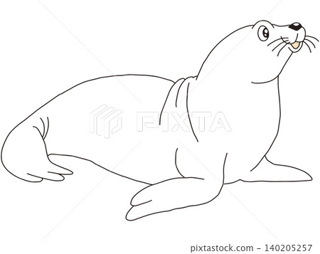 手繪動物插畫☆海豹 140205257