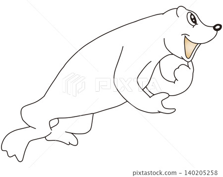 手繪動物插畫☆海豹 140205258