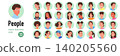 People with various expressions 140205560