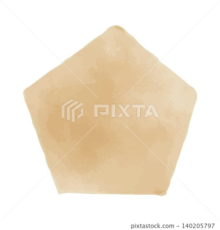 Pentagonal watercolor-style frame vector illustration Pentagonal watercolor-style frame vector illustration 140205797