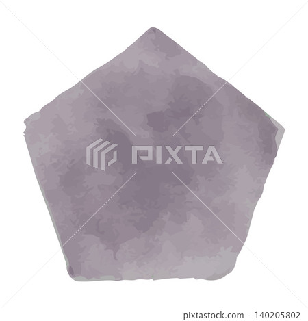 Pentagonal watercolor-style frame vector illustration 140205802