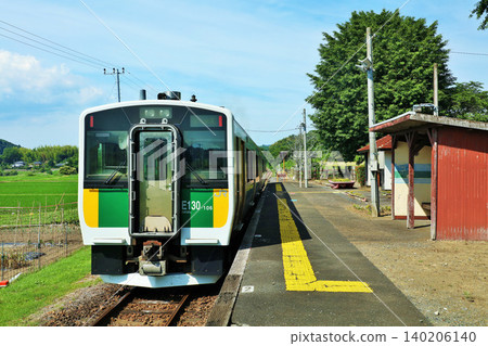 千葉縣,久留裡線,平山站及列車 千葉縣,久留裡線,平山站及列車 140206140