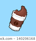 Pixel art Floating Coffee Cup game asset design 140206168