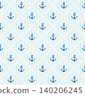 Anchor and Stripe Seamless Pattern 140206245