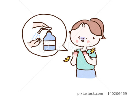 一名女性因使用含酒精的洗手液而導致雙手粗糙、發炎(手部發炎、乾燥、皮膚問題)。 一名女性因使用含酒精的洗手液而導致雙手粗糙、發炎(手部發炎、乾燥、皮膚問題)。 140206469