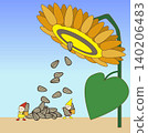 Transporting sunflower seeds 140206483