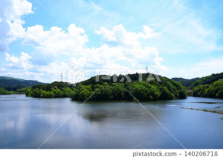 Nara City, Nunome Dam, Dam Lake (Early Summer) 140206718
