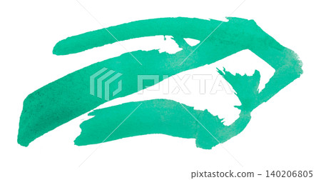 green brush isolated on transparent background green watercolor 140206805