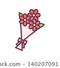 花束圖標（附輪廓） 140207091