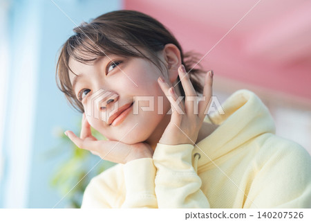 A smiling young lady A smiling young lady 140207526