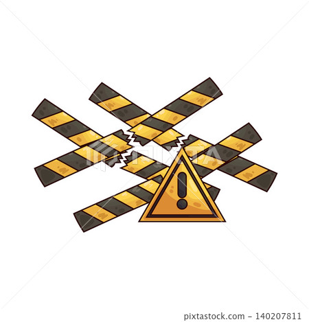 Illustration of Danger Tape Illustration of Danger Tape 140207811