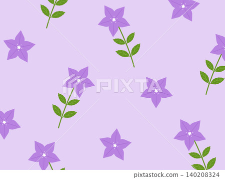 Retro bellflower pattern background Retro bellflower pattern background 140208324
