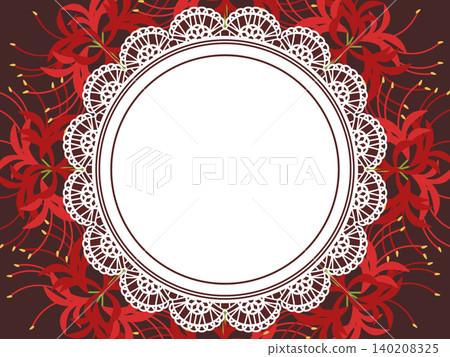 Retro spider lilies and lace background (horizontal orientation) Retro spider lilies and lace background (horizontal orientation) 140208325