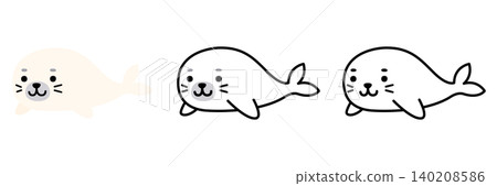 海豹插畫集：流行可愛的海洋生物 140208586