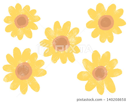 A simple illustration of a sunflower A simple illustration of a sunflower 140208658
