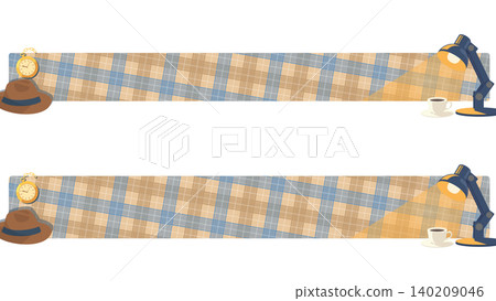 偵探字幕底色(藍棕色方格圖案) 偵探字幕底色(藍棕色方格圖案) 140209046