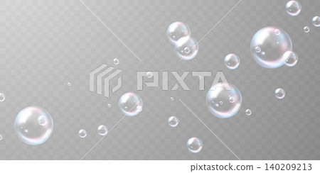 Colorful bubble background on a transparent background. Vector illustration. Colorful bubble background on a transparent background. Vector illustration. 140209213