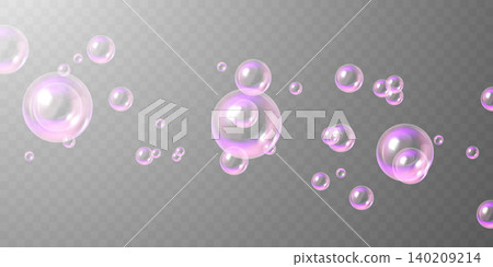 Colorful bubble background on a transparent background. Vector illustration. Colorful bubble background on a transparent background. Vector illustration. 140209214