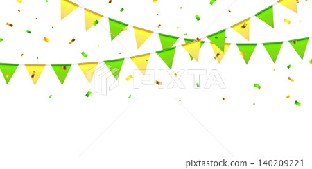 Vector illustration of a party flag background for celebrations and festivals. Vector illustration of a party flag background for celebrations and festivals. 140209221