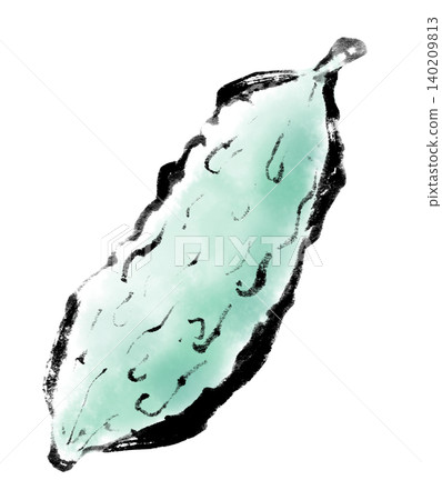 Ink painting, ink painting, bitter melon Ink painting, ink painting, bitter melon 140209813