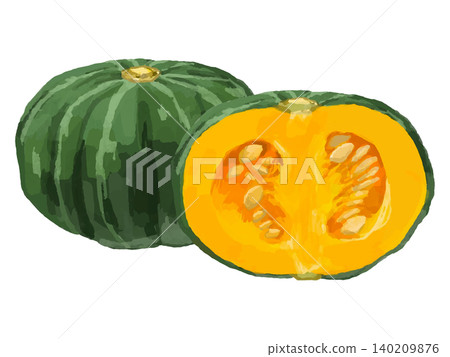 One and a half pumpkins cut into pieces. One and a half pumpkins cut into pieces. 140209876