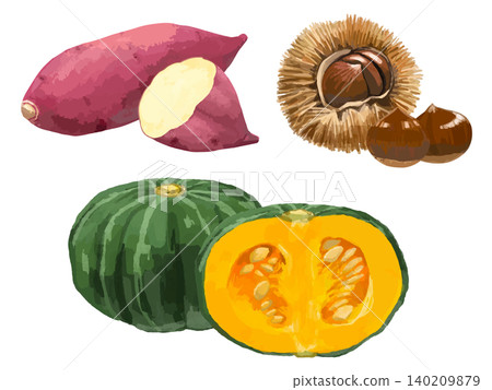 秋季美食套餐(地瓜、栗子、南瓜) 秋季美食套餐(地瓜、栗子、南瓜) 140209879
