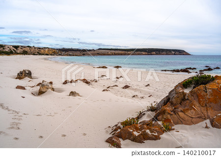 Stokes Bay Beach with white sand and turquoise water, Australia 140210017