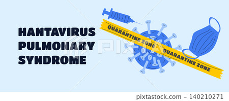 Hantavirus Prevention Banner, Face Mask, Quarantine Measures, Virus Protection and Public Health Concept Hantavirus Prevention Banner, Face Mask, Quarantine Measures, Virus Protection and Public Health Concept 140210271