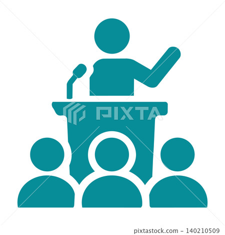 演講圖示設計,代表演示和講座 演講圖示設計,代表演示和講座 140210509