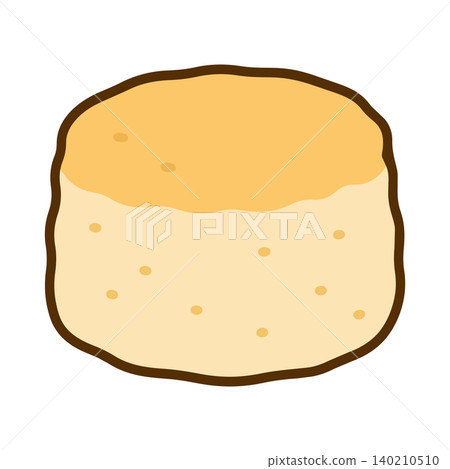 Simple illustration of a plain scone; baked goods icon for cafes. Simple illustration of a plain scone; baked goods icon for cafes. 140210510