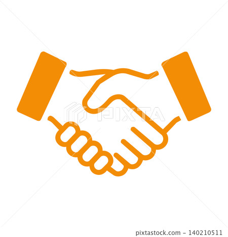 A handshake icon design representing business partnerships and collaborations. A handshake icon design representing business partnerships and collaborations. 140210511