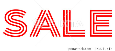 Red line art SALE text design - Typography material for sales promotions Red line art SALE text design - Typography material for sales promotions 140210512