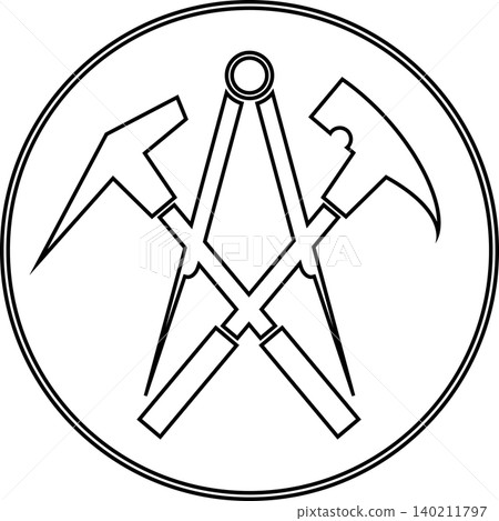 Sticker, roofer, tools, roofer, logo 140211797