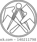 Sticker, roofer, tools, roofer, logo 140211798