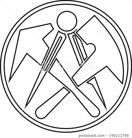 Sticker, roofer, tools, roofer, logo 140211798