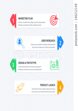 vector infographic design template. icons to marketing and business processes. vector infographic design template. icons to marketing and business processes. 140212149