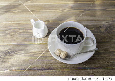 A café time with coffee and sugar cubes A café time with coffee and sugar cubes 140212265
