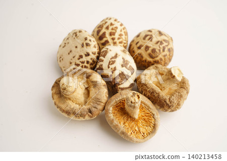 Dried shiitake mushroom, organic nature healthy food. Dried shiitake mushroom, organic nature healthy food. 140213458