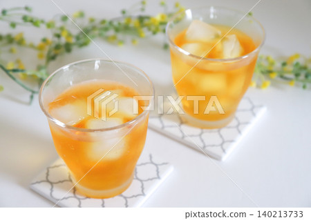 Iced tea in a glass - a summer image Iced tea in a glass - a summer image 140213733