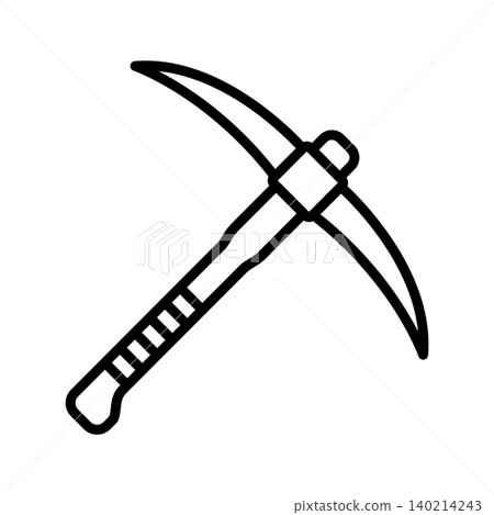 pickaxe icon vector design template in white background pickaxe icon vector design template in white background 140214243