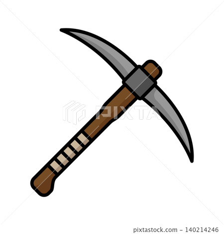 pickaxe icon vector design template in white background 140214246