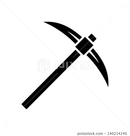 pickaxe icon vector design template in white background pickaxe icon vector design template in white background 140214248