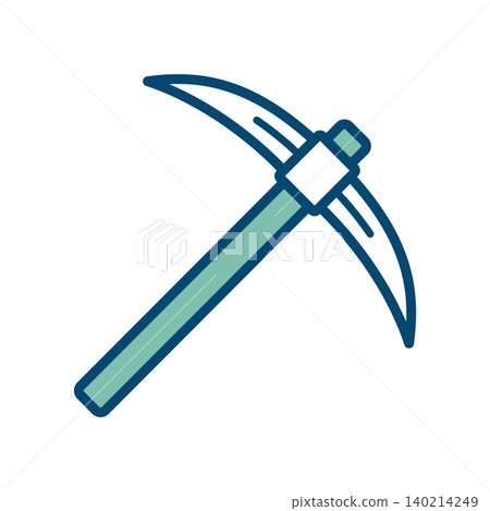 pickaxe icon vector design template in white background pickaxe icon vector design template in white background 140214249