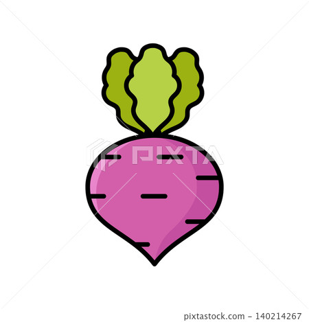 radish icon vector design template in white background radish icon vector design template in white background 140214267