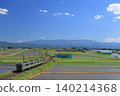 A local train on the Yamagata Line runs under a blue sky. 140214368